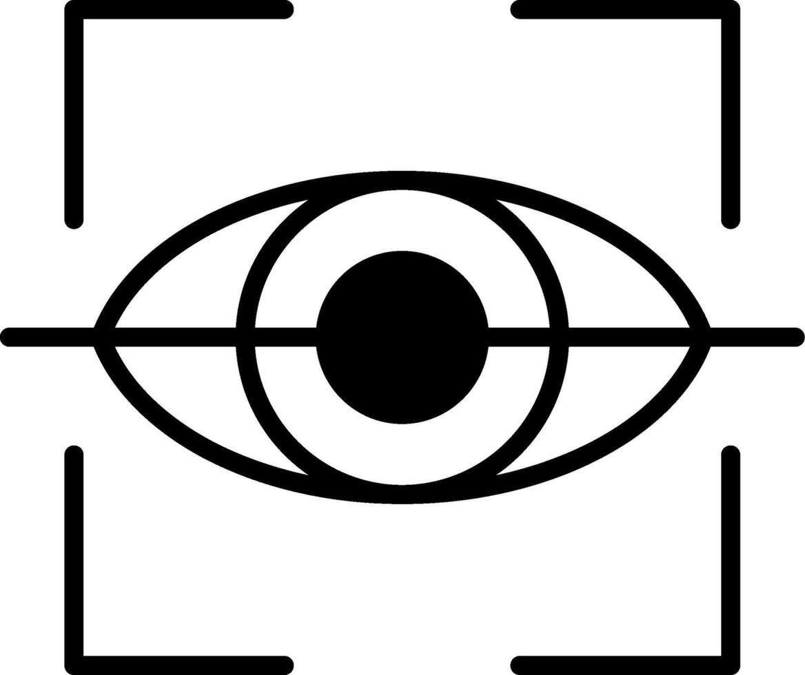 Netzhaut Scanner Vektor Symbol