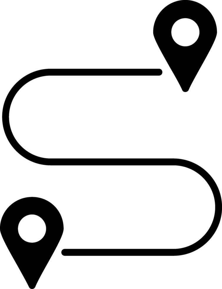 Entfernungsvektor-Symbol vektor