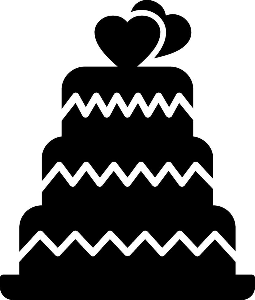 Hochzeitstorte-Vektor-Symbol vektor