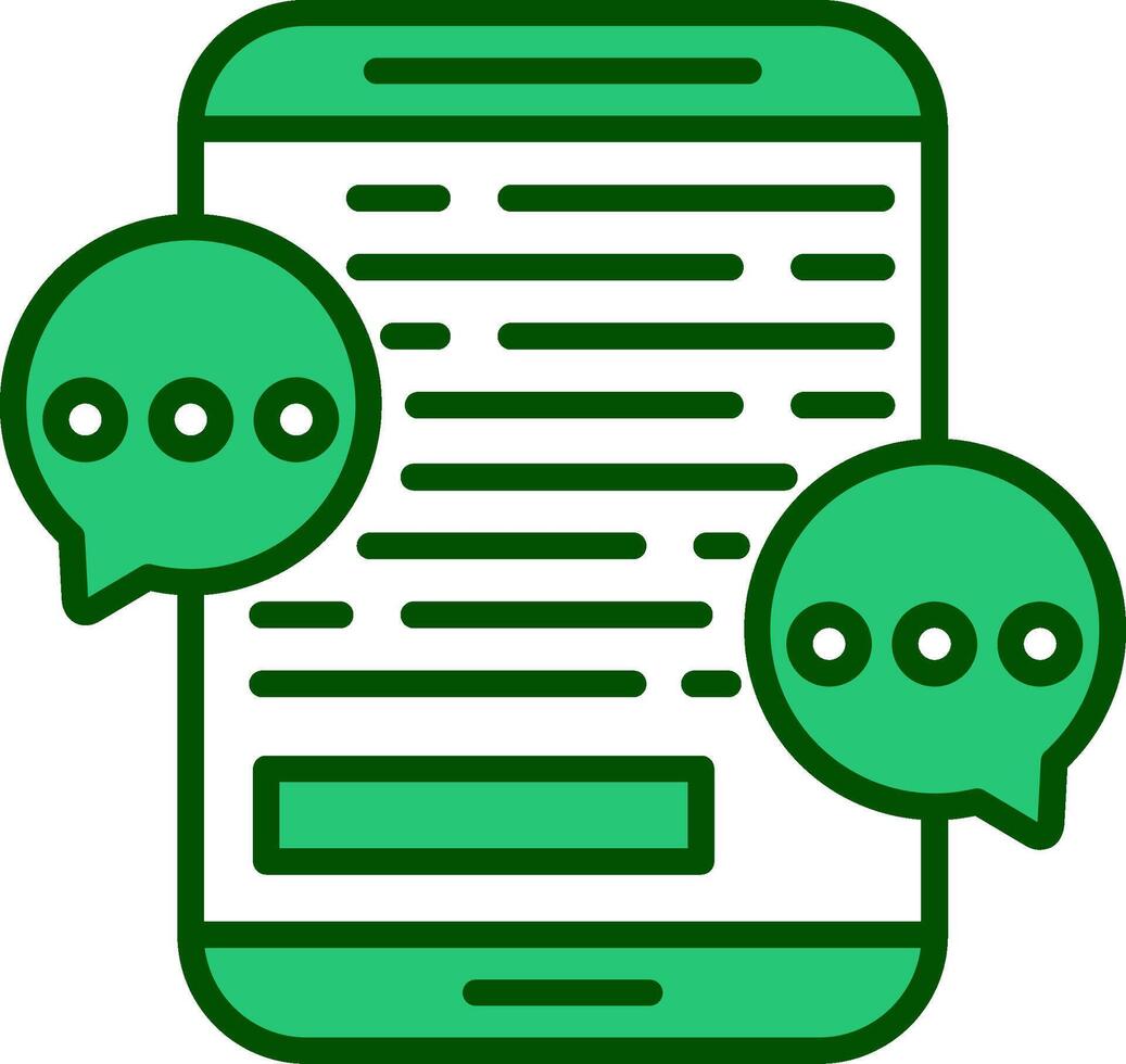 mobiles Chat-Vektorsymbol vektor