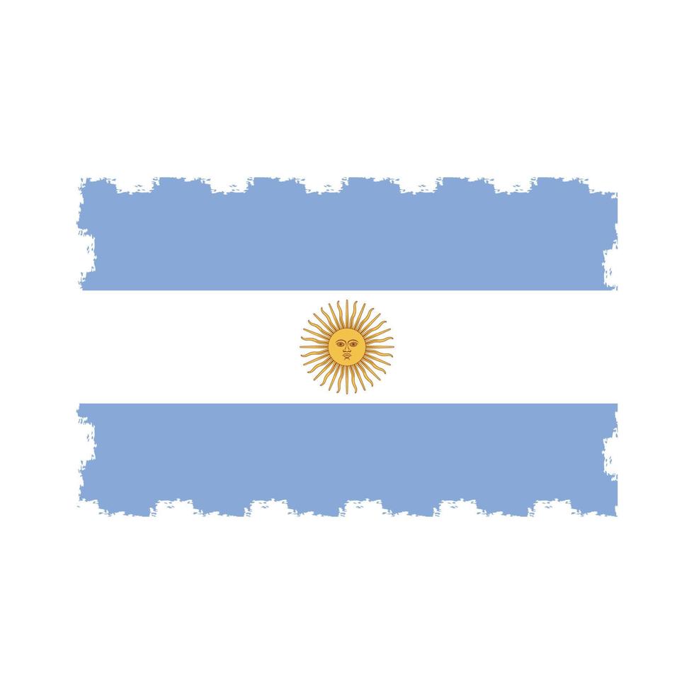 Argentina flagga vektor med akvarell pensel stil