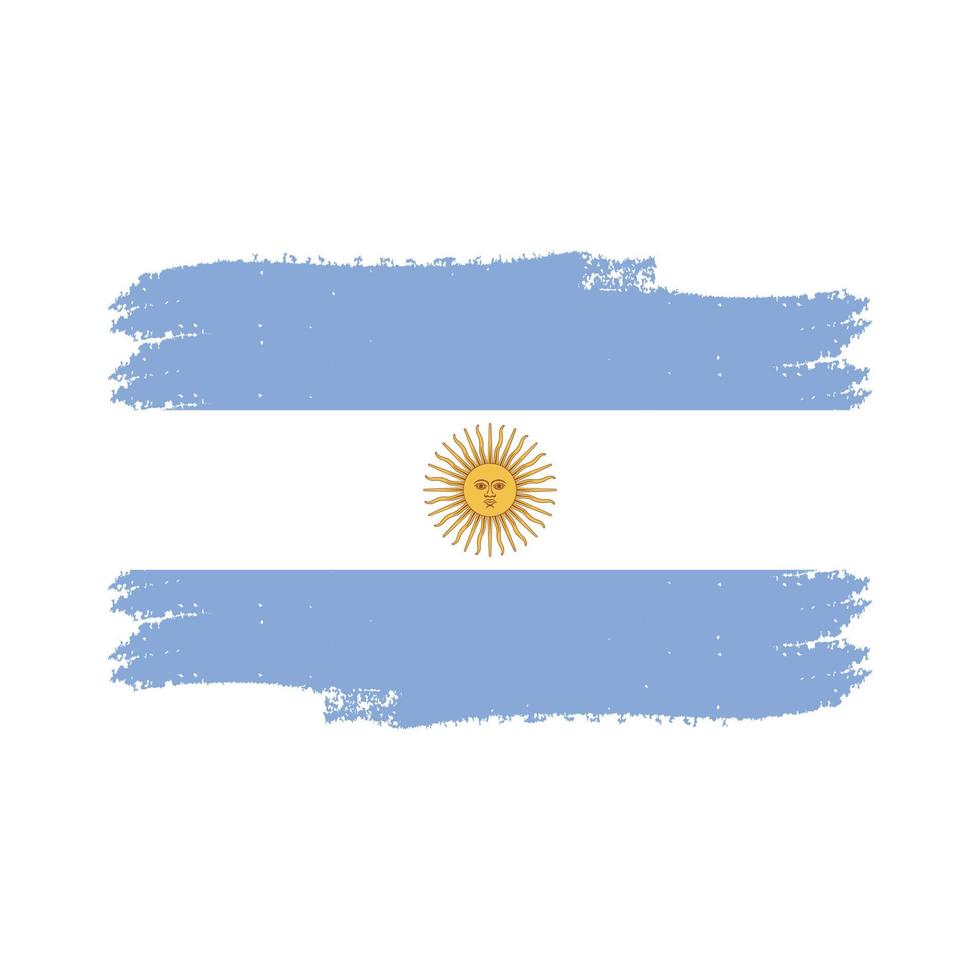 Argentinien-Flaggenvektor mit Aquarellpinselart vektor