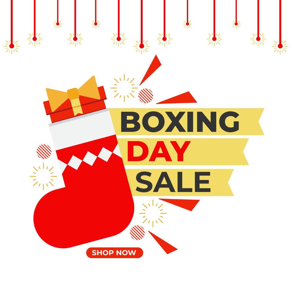 Boxing Day Sale Social-Media-Post-Design-Vorlage vektor