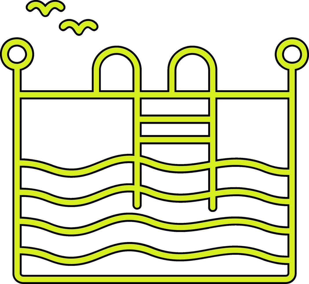 Schwimmbad-Vektor-Symbol vektor