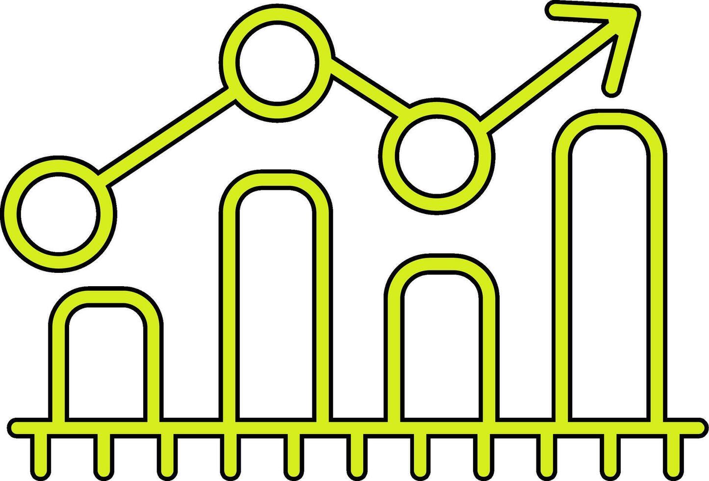 Balkendiagramm-Vektorsymbol vektor