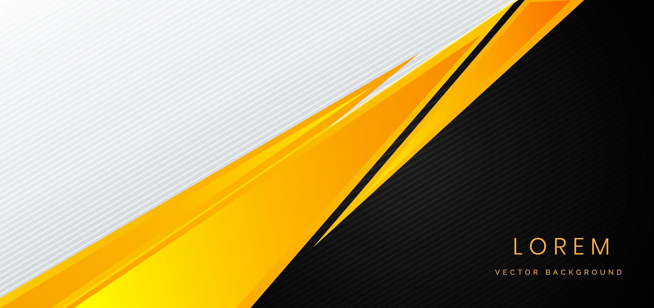mall företags banner koncept gul, svart, grå och vit kontrast bakgrund. vektor