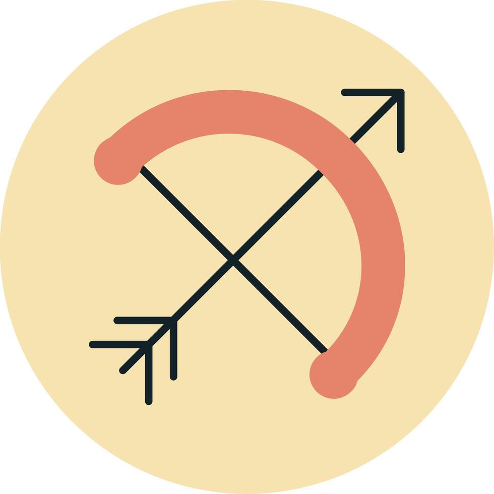 Bogen und Pfeil Vektor Symbol