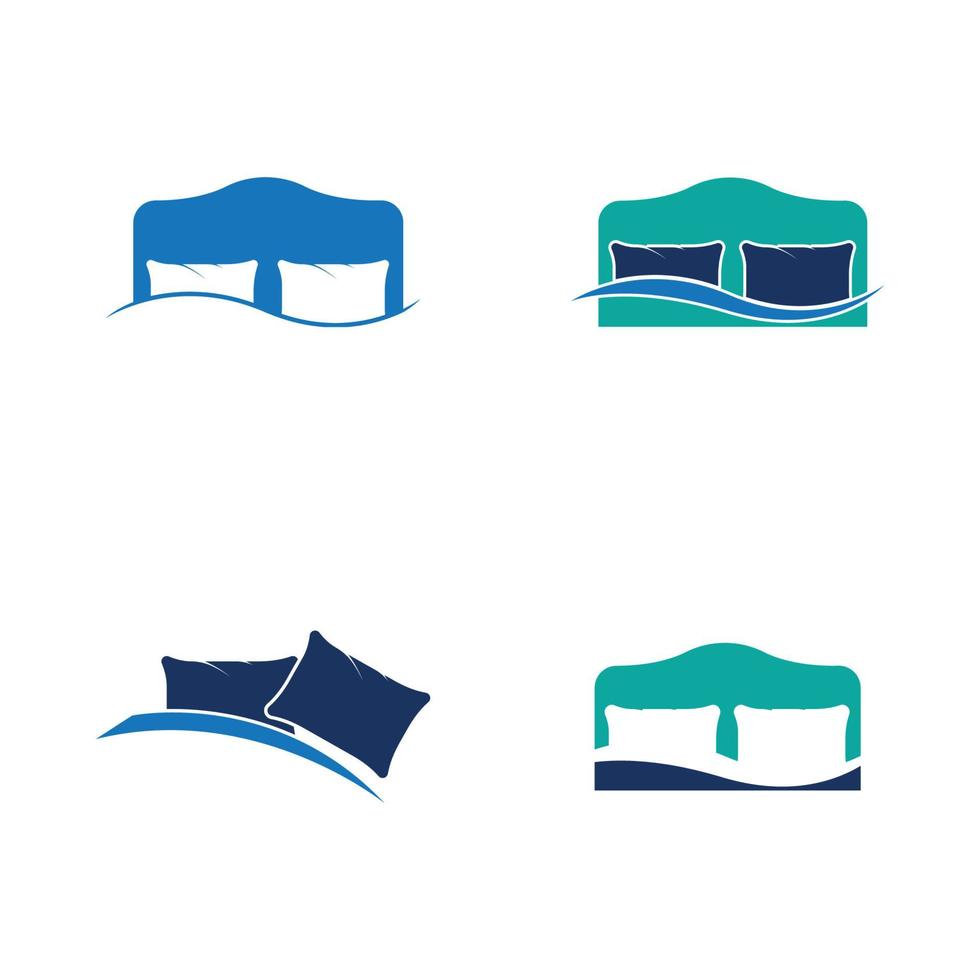 säng logotyp vektor illustration formgivningsmall. säng logotyp vektor