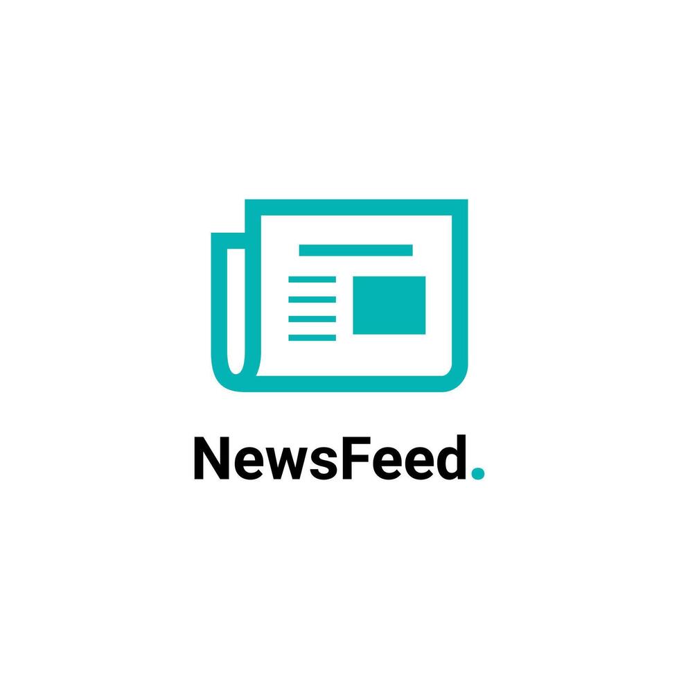 Nyheter utfodra tidning logotyp begrepp för företag vektor