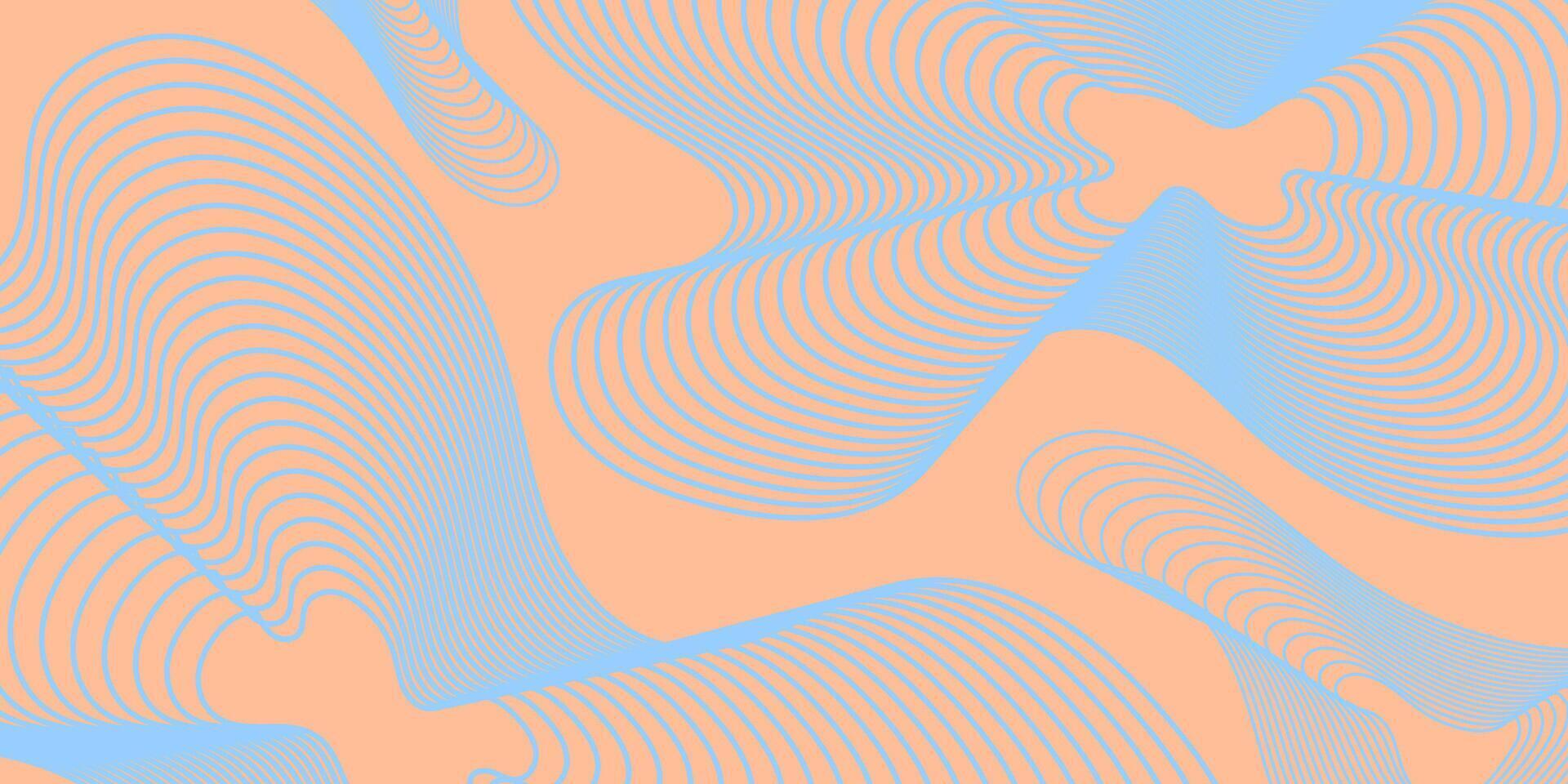abstrakt vektor baner blå Färg. vektor illustration på en delikat bakgrund. dynamisk persika Färg rader.