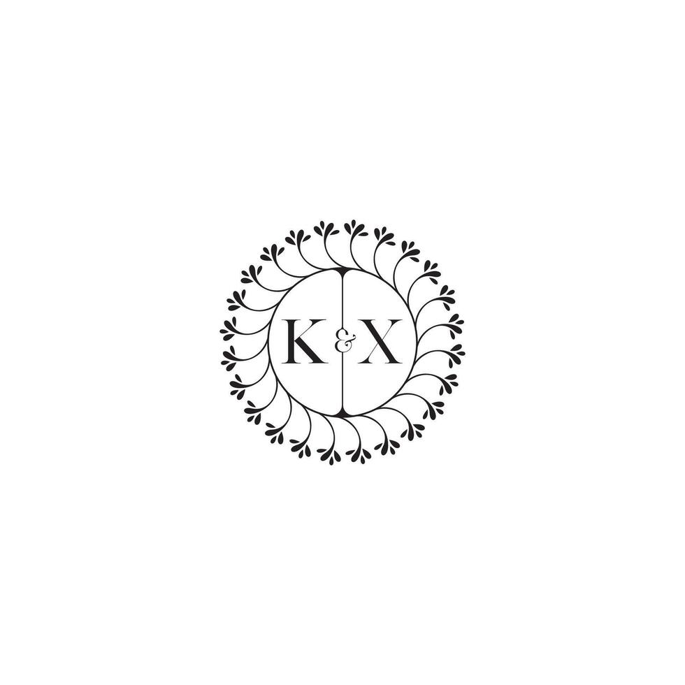 kx einfach Hochzeit Initiale Konzept mit hoch Qualität Logo Design vektor