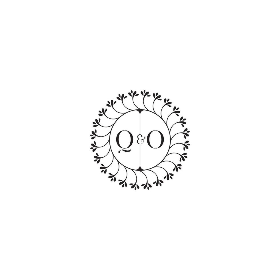 qo enkel bröllop första begrepp med hög kvalitet logotyp design vektor