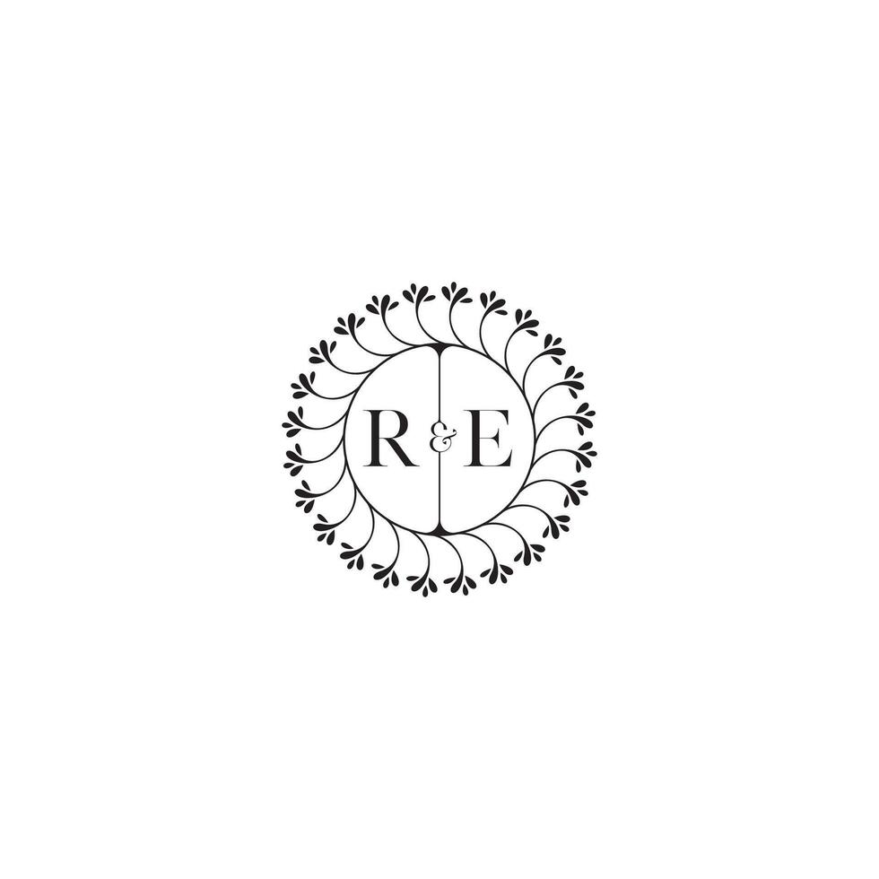 Re einfach Hochzeit Initiale Konzept mit hoch Qualität Logo Design vektor