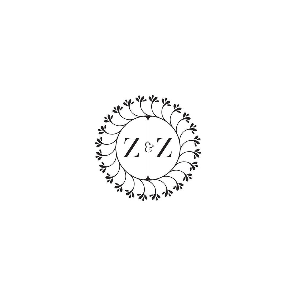 zz enkel bröllop första begrepp med hög kvalitet logotyp design vektor