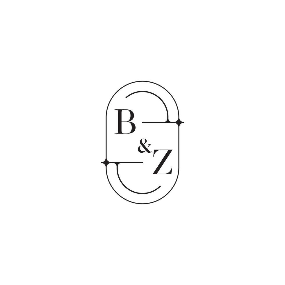 bz Linie einfach Initiale Konzept mit hoch Qualität Logo Design vektor