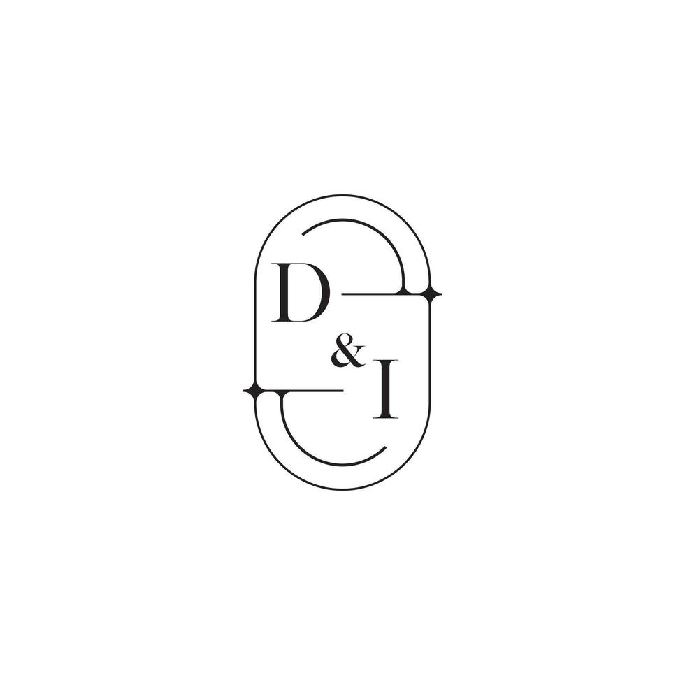 di Linie einfach Initiale Konzept mit hoch Qualität Logo Design vektor