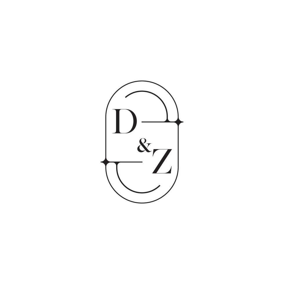dz linje enkel första begrepp med hög kvalitet logotyp design vektor