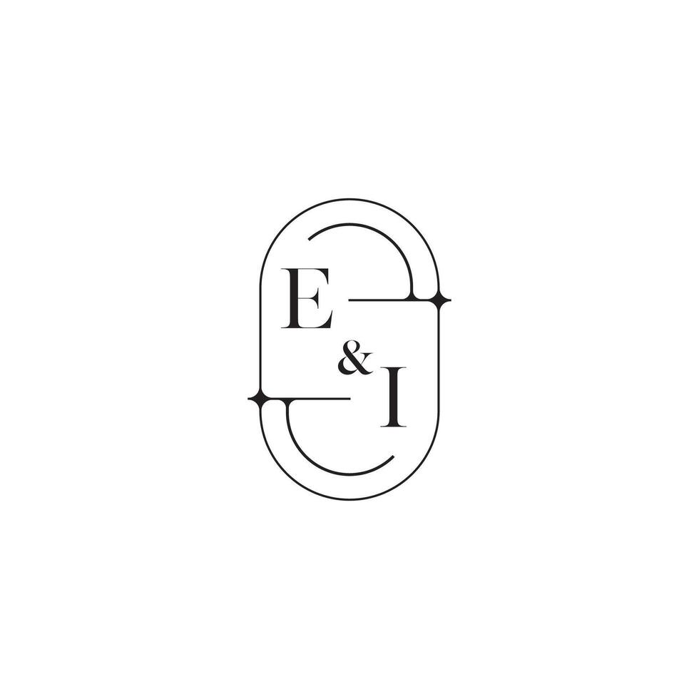 ei linje enkel första begrepp med hög kvalitet logotyp design vektor