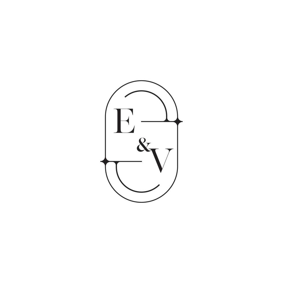 ev linje enkel första begrepp med hög kvalitet logotyp design vektor