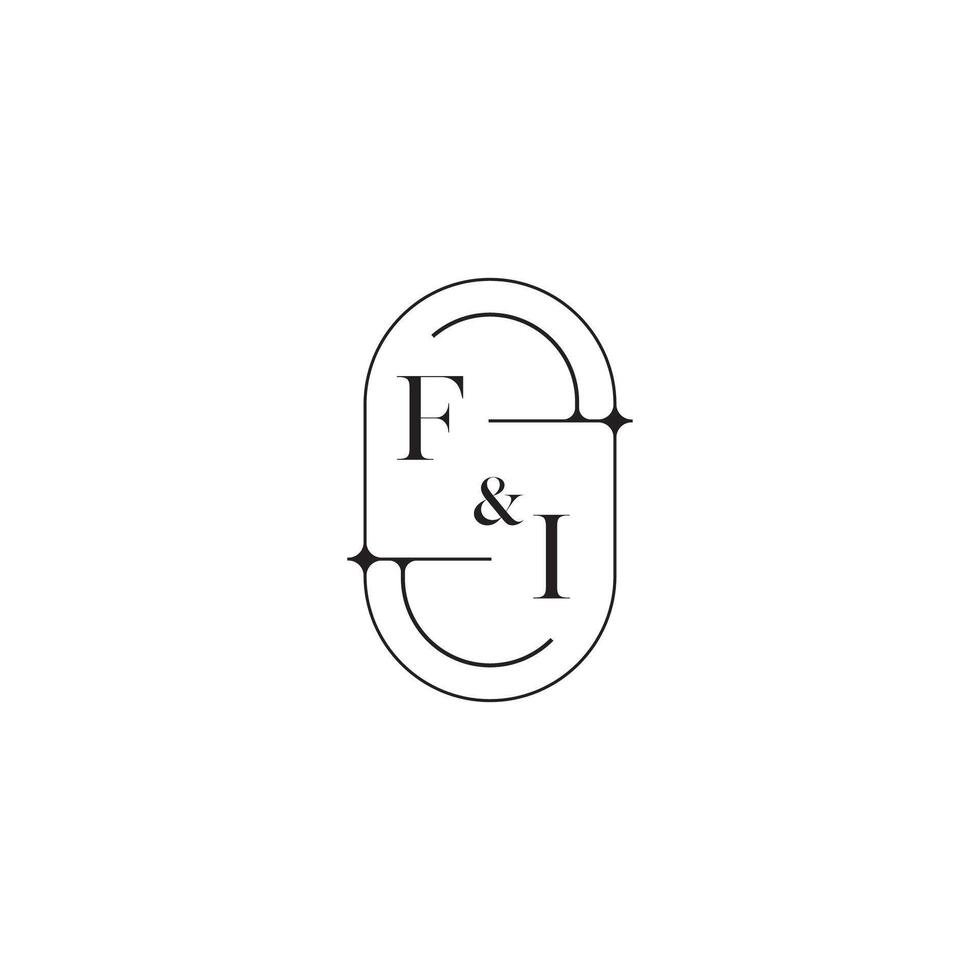 fi linje enkel första begrepp med hög kvalitet logotyp design vektor