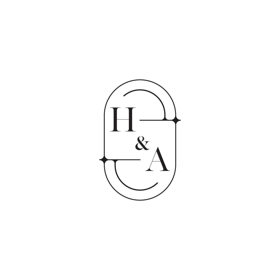 Ha Linie einfach Initiale Konzept mit hoch Qualität Logo Design vektor