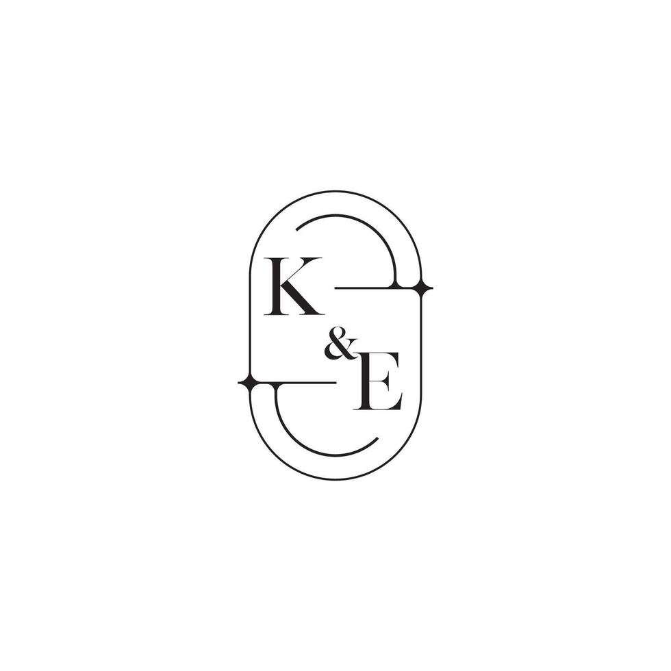ke Linie einfach Initiale Konzept mit hoch Qualität Logo Design vektor