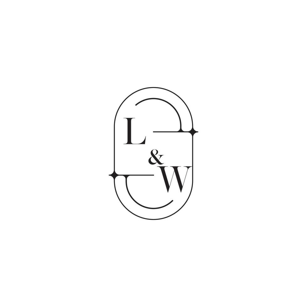 lw Linie einfach Initiale Konzept mit hoch Qualität Logo Design vektor