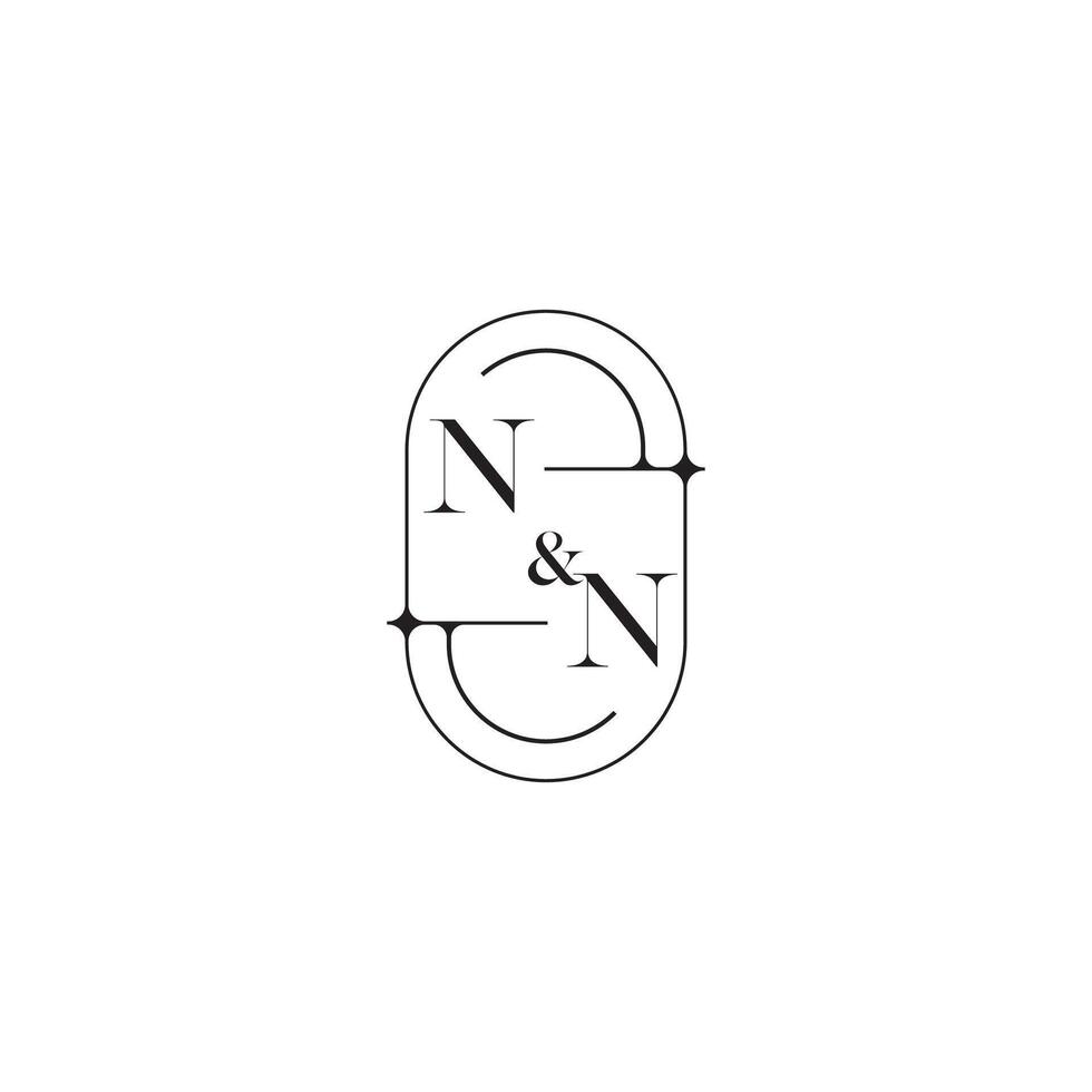 nn Linie einfach Initiale Konzept mit hoch Qualität Logo Design vektor