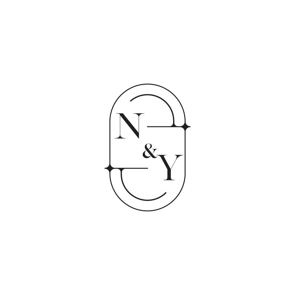 ny Linie einfach Initiale Konzept mit hoch Qualität Logo Design vektor