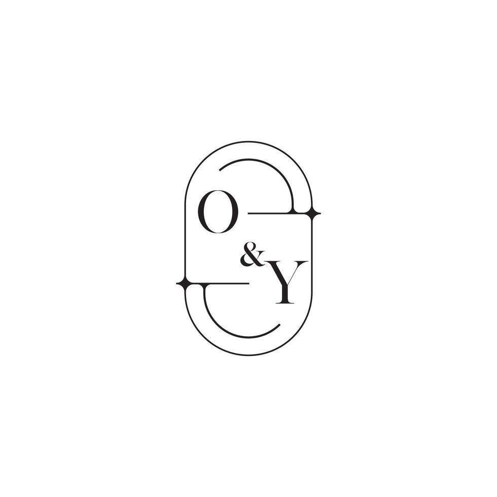 oy Linie einfach Initiale Konzept mit hoch Qualität Logo Design vektor