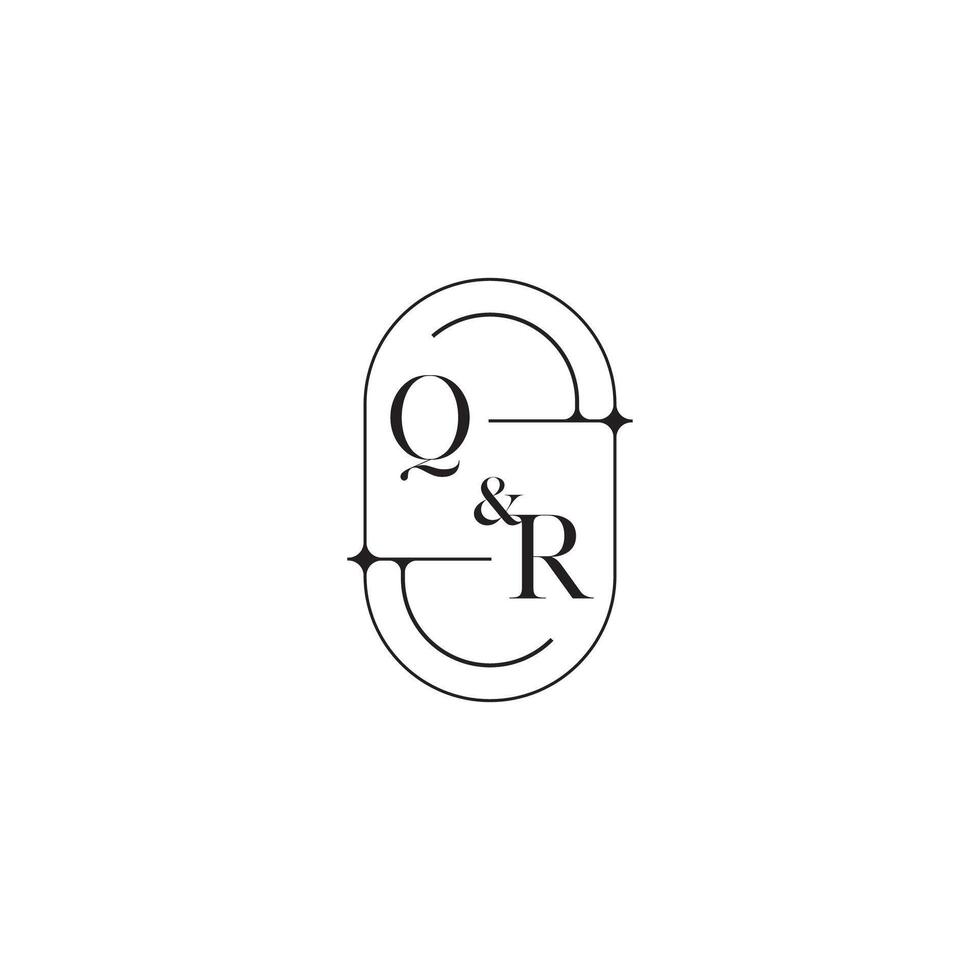 qr Linie einfach Initiale Konzept mit hoch Qualität Logo Design vektor