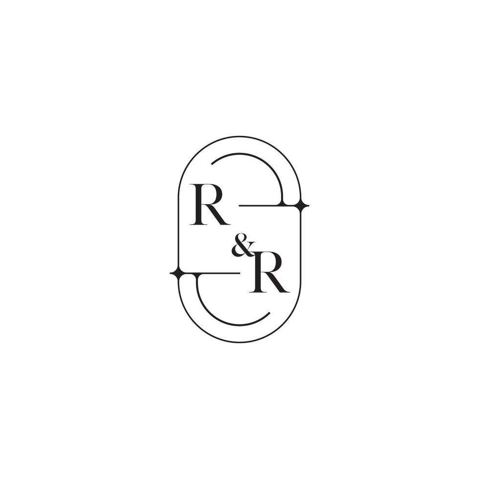 rr linje enkel första begrepp med hög kvalitet logotyp design vektor