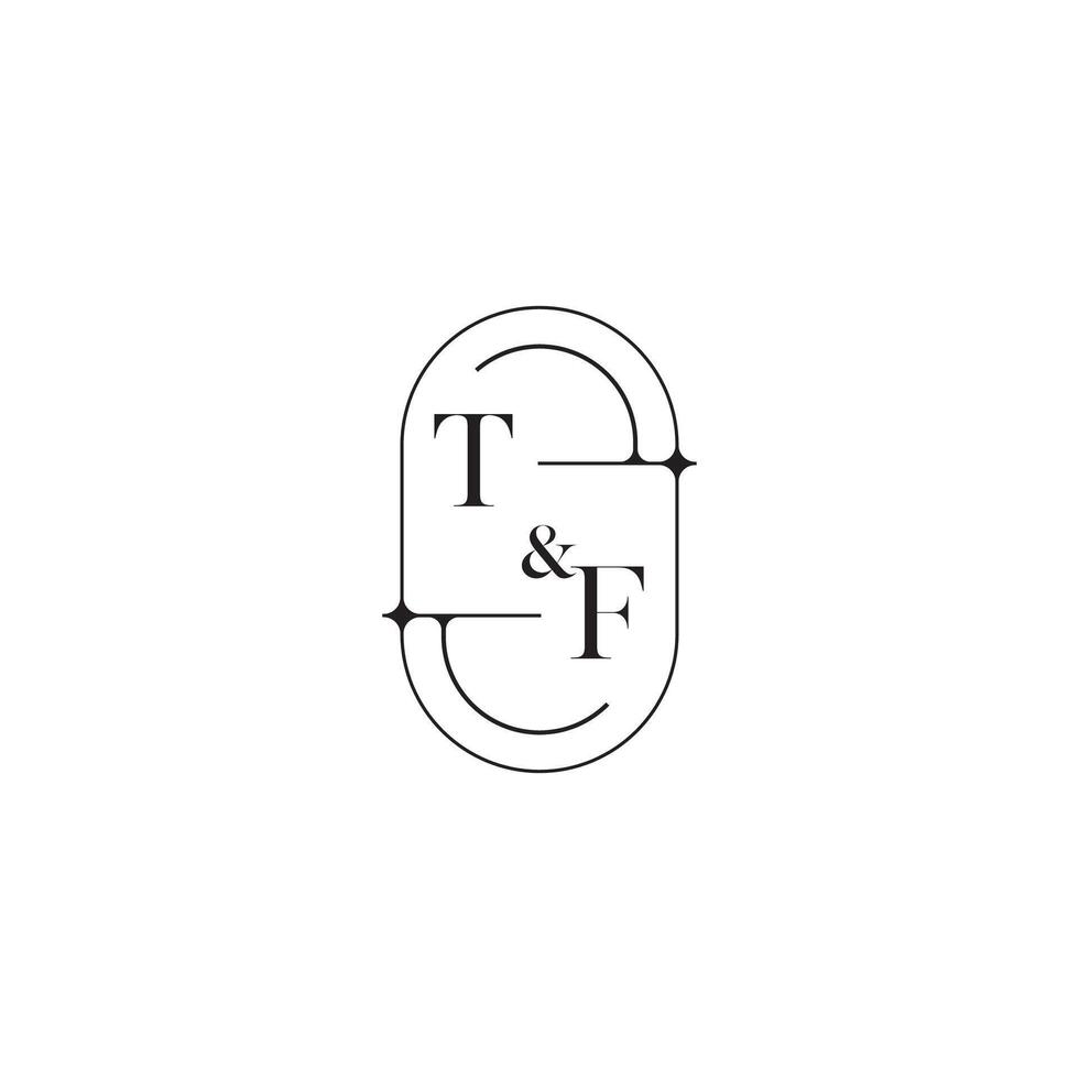 tf linje enkel första begrepp med hög kvalitet logotyp design vektor