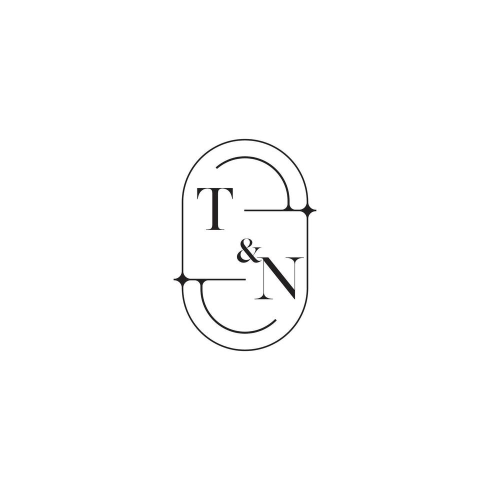 tn Linie einfach Initiale Konzept mit hoch Qualität Logo Design vektor