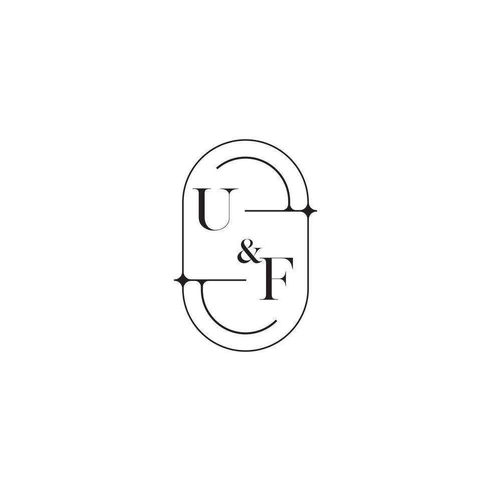 uf linje enkel första begrepp med hög kvalitet logotyp design vektor
