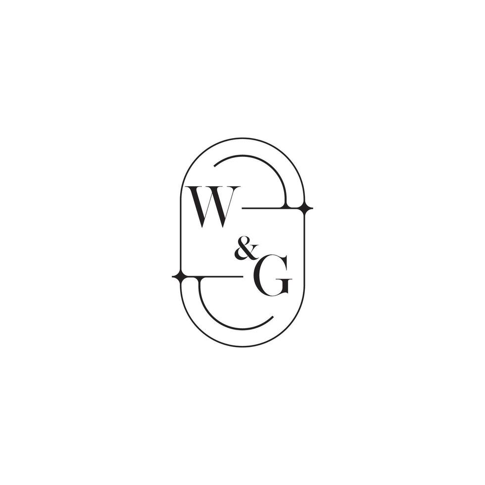 wg linje enkel första begrepp med hög kvalitet logotyp design vektor