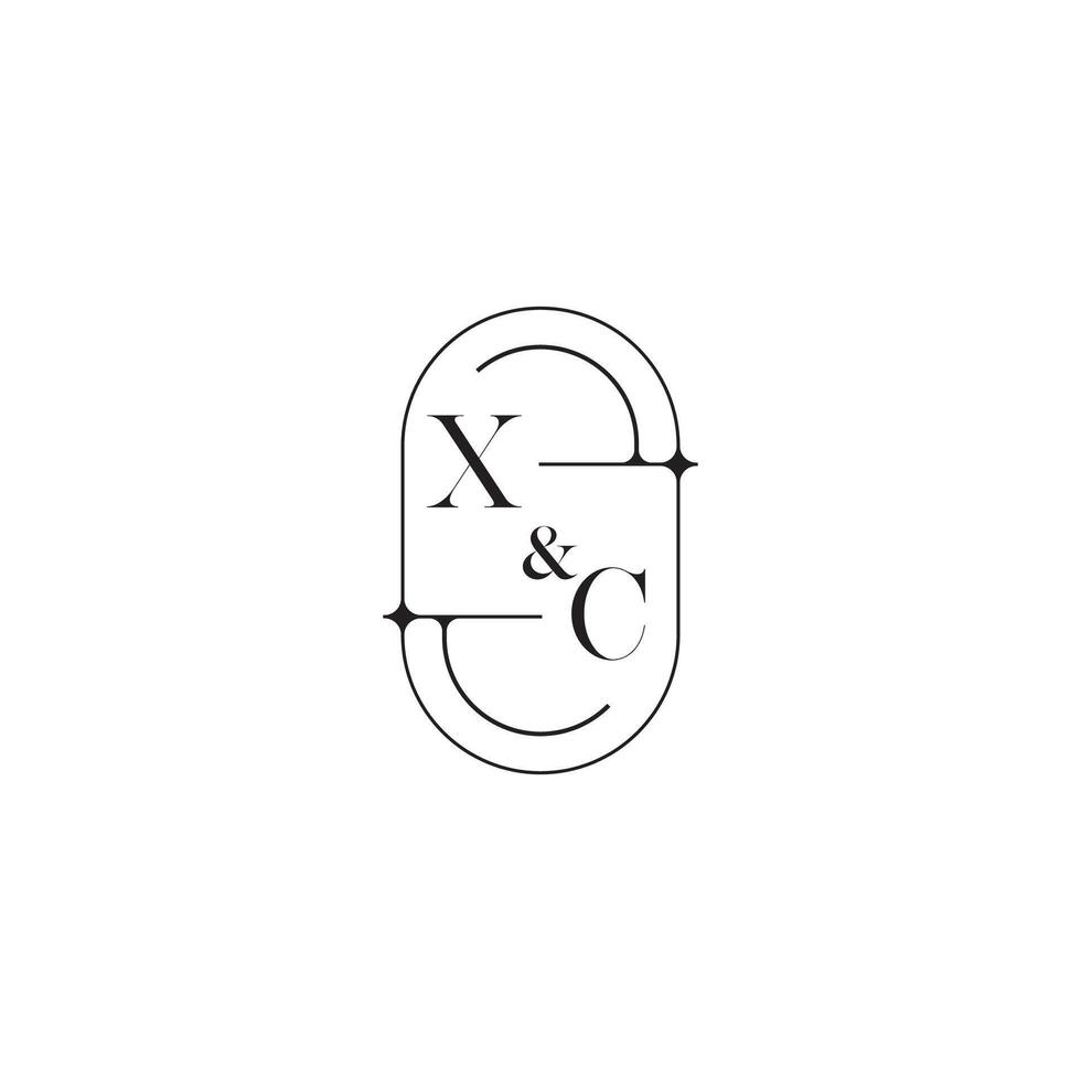 xc Linie einfach Initiale Konzept mit hoch Qualität Logo Design vektor