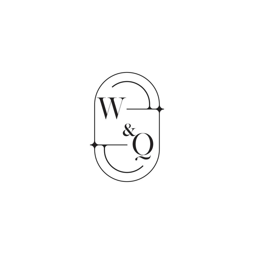 wq Linie einfach Initiale Konzept mit hoch Qualität Logo Design vektor
