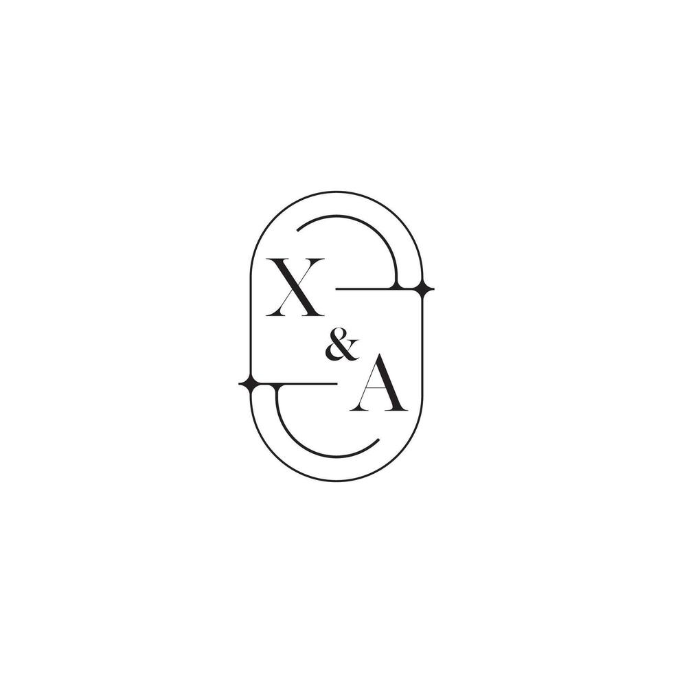 xa Linie einfach Initiale Konzept mit hoch Qualität Logo Design vektor