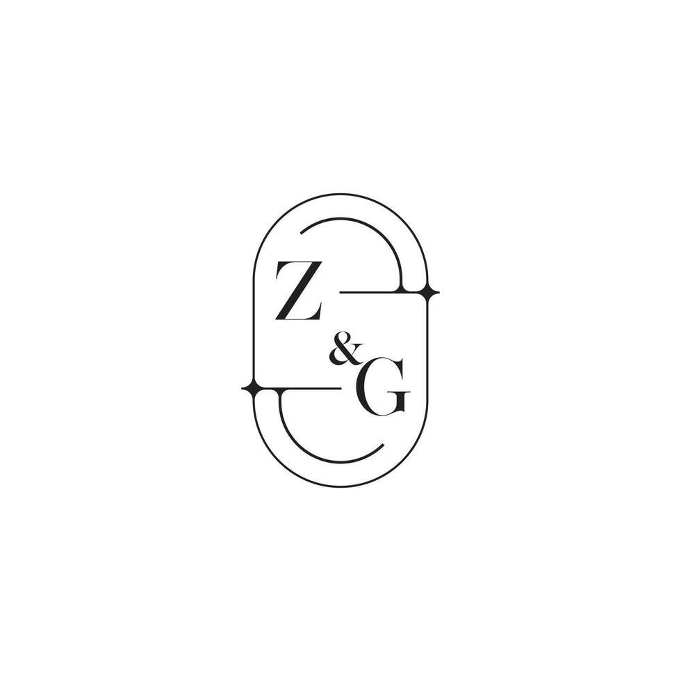 zg linje enkel första begrepp med hög kvalitet logotyp design vektor