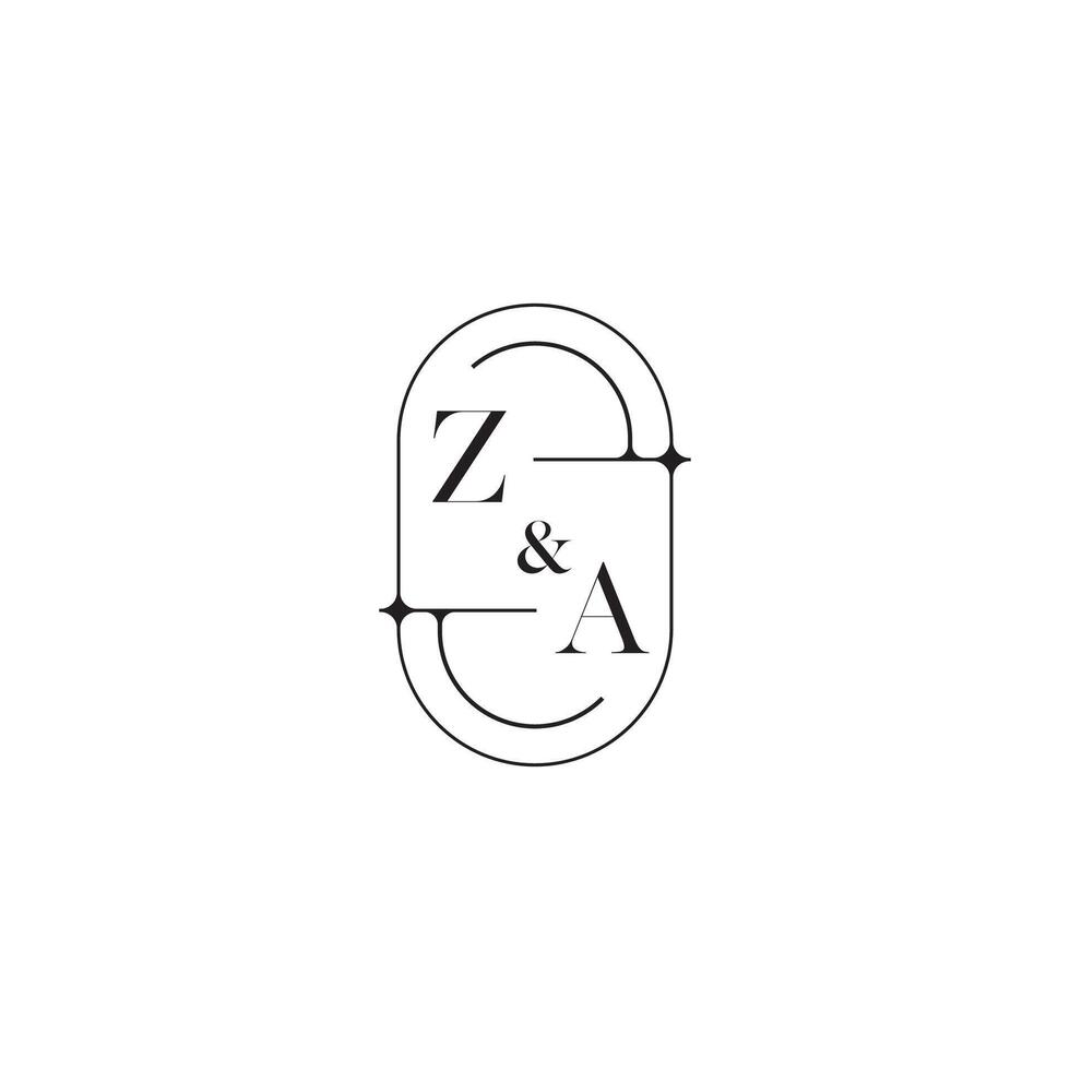 za linje enkel första begrepp med hög kvalitet logotyp design vektor
