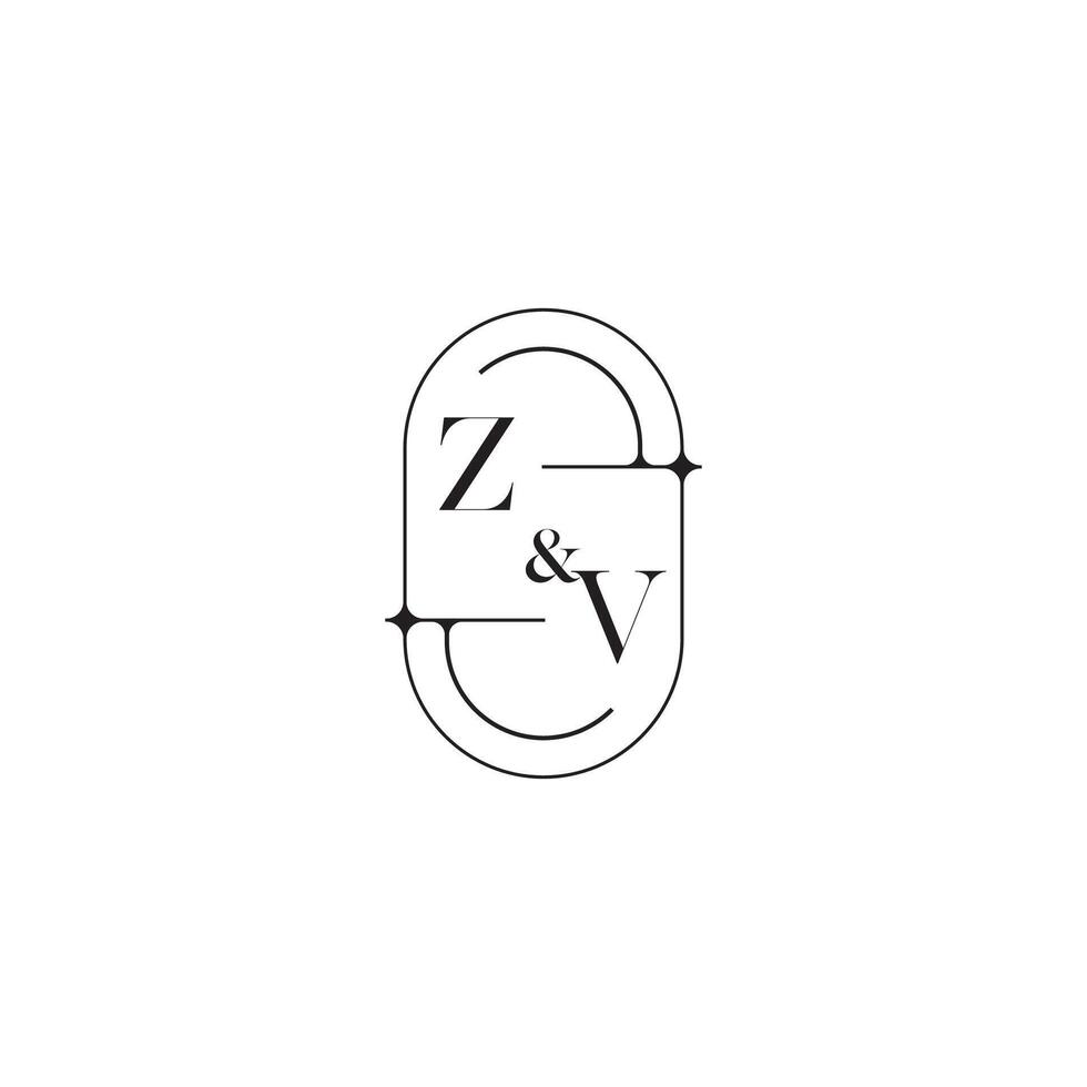 zv linje enkel första begrepp med hög kvalitet logotyp design vektor