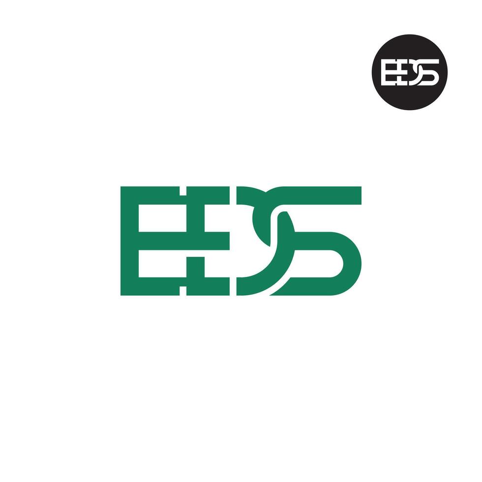 brev eds monogram logotyp design vektor