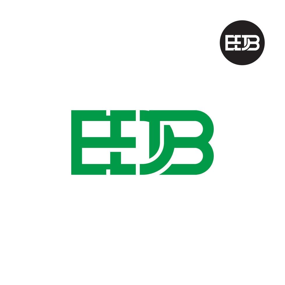 brev edb monogram logotyp design vektor