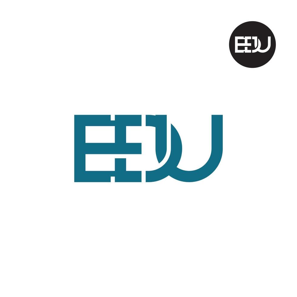 Brief edu Monogramm Logo Design vektor