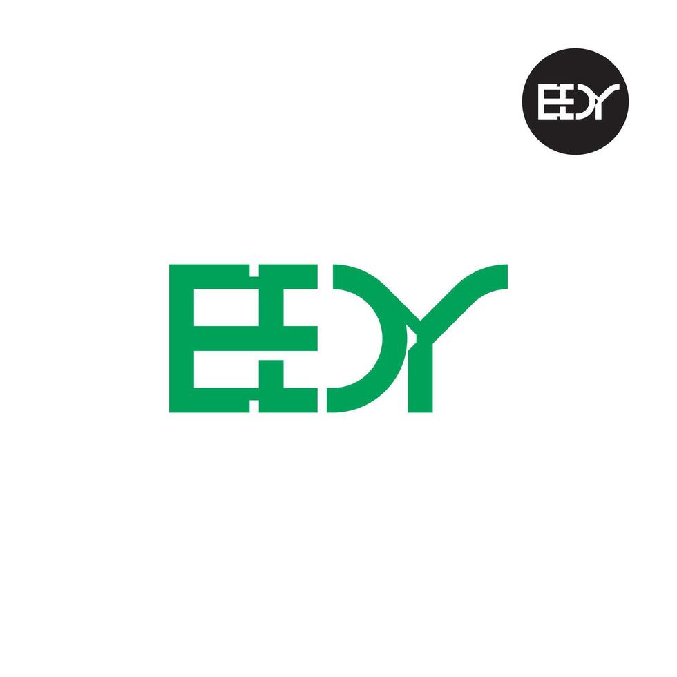 Brief edy Monogramm Logo Design vektor