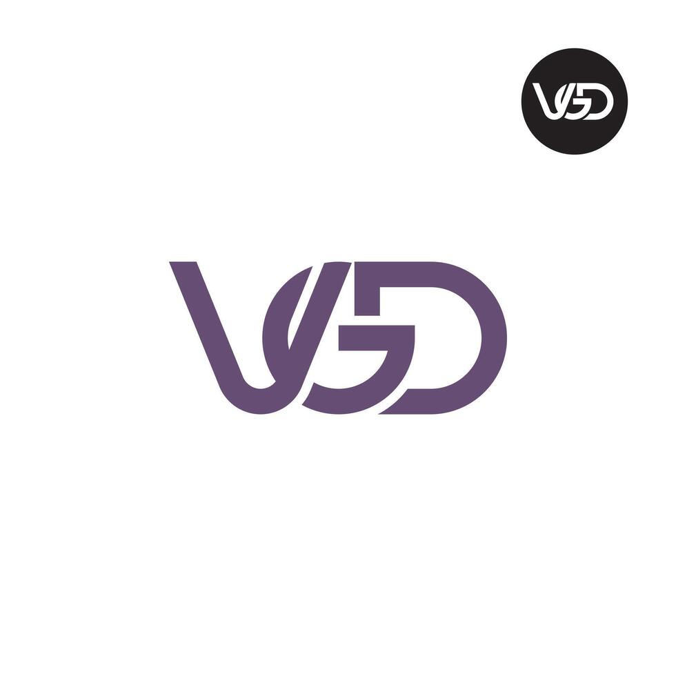 Brief vgd Monogramm Logo Design vektor