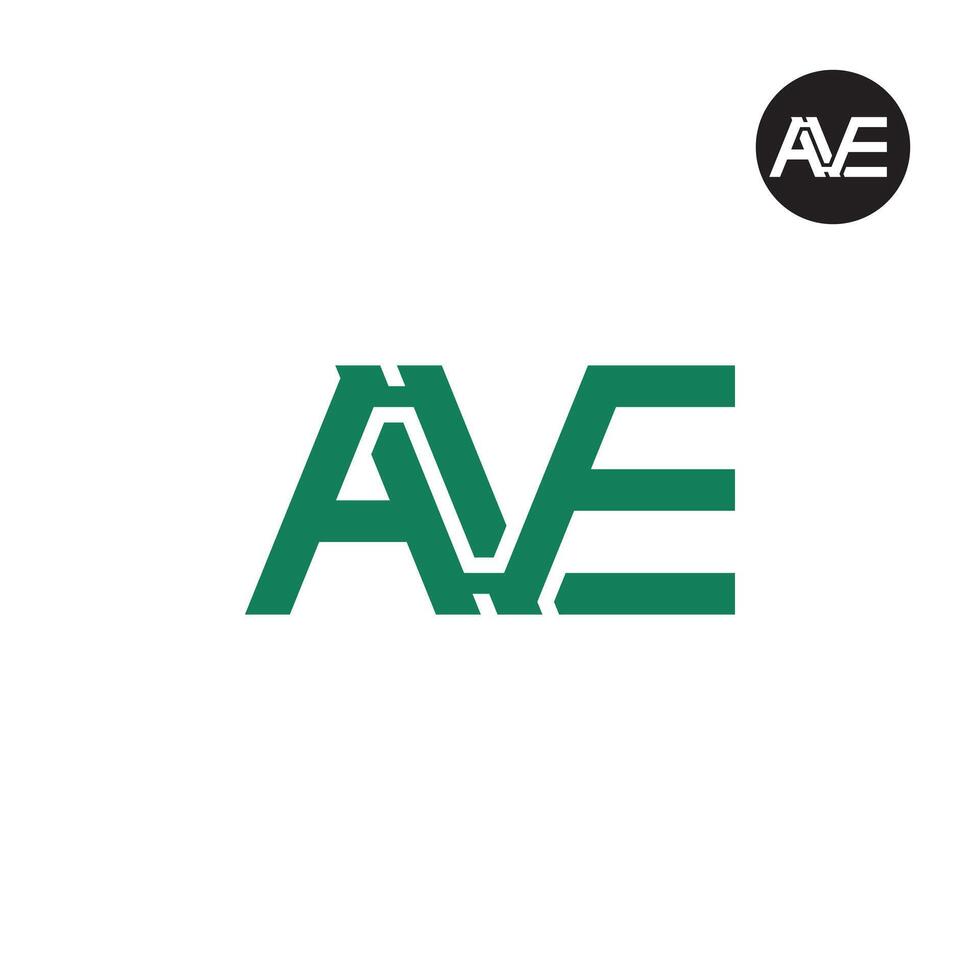 Brief ave Monogramm Logo Design vektor