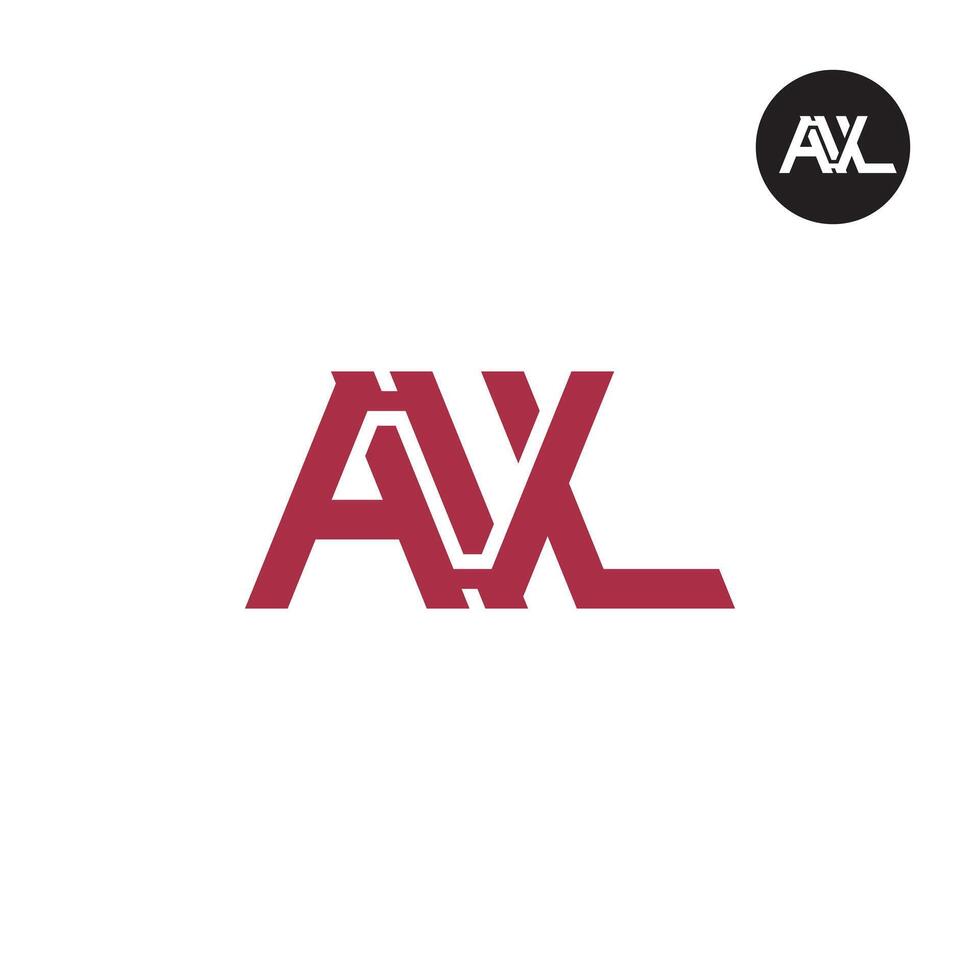 Brief avl Monogramm Logo Design vektor