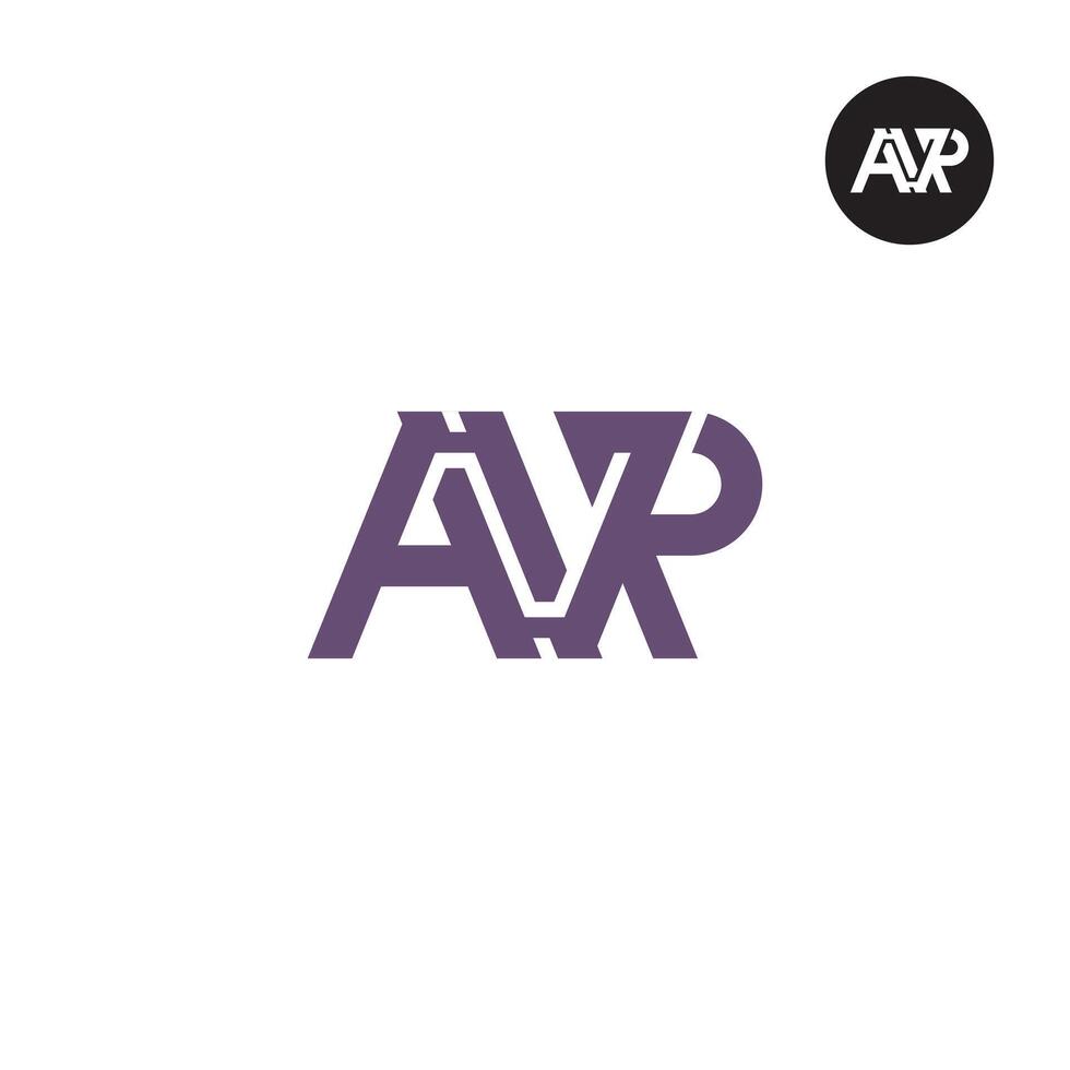 brev avp monogram logotyp design vektor